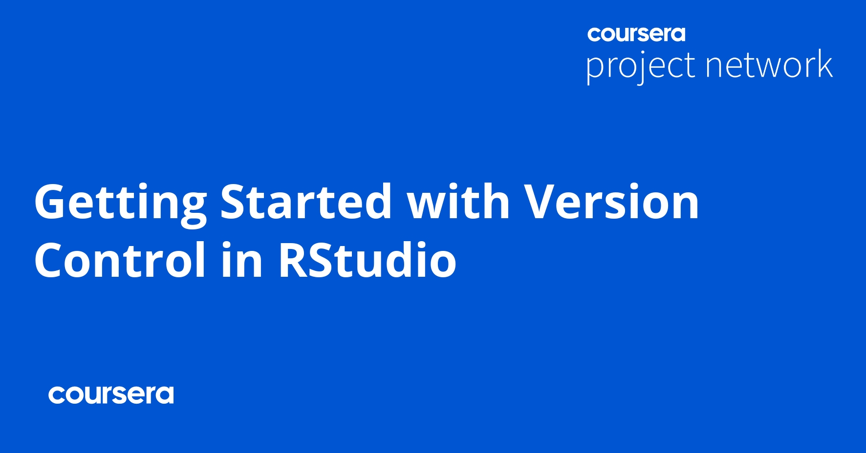 Getting Started With Version Control In RStudio Coursya