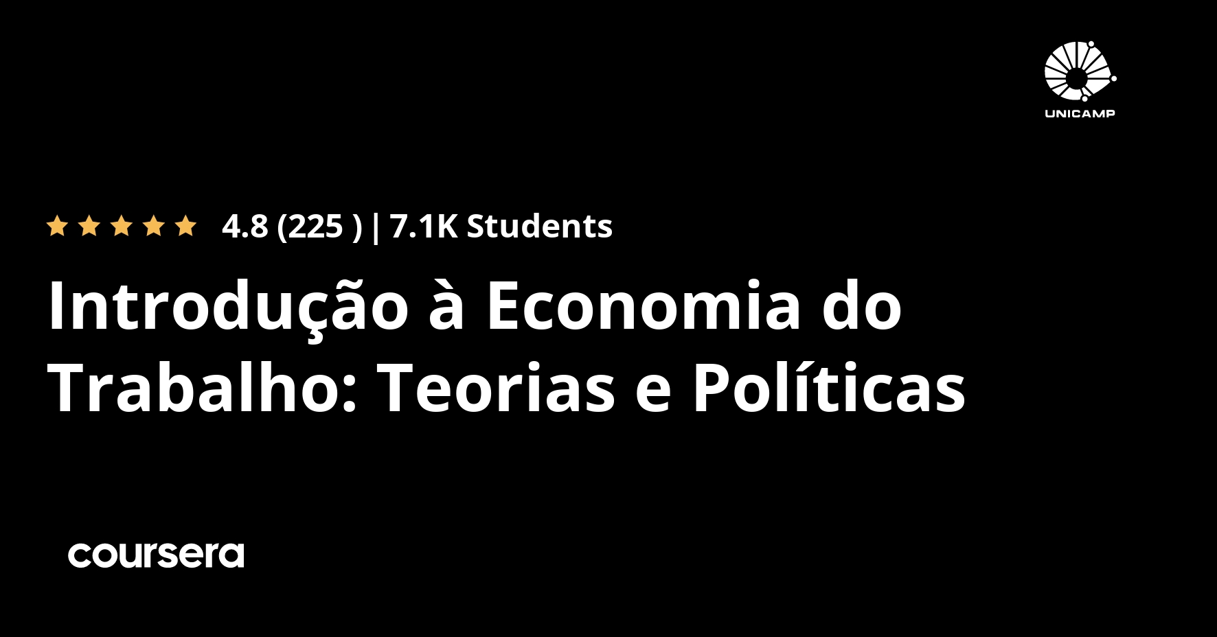 Introdução à Economia do Trabalho Teorias e Políticas Coursya