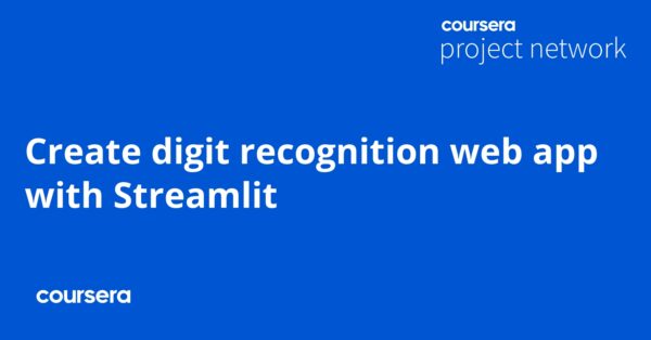 Create digit recognition web app with Streamlit