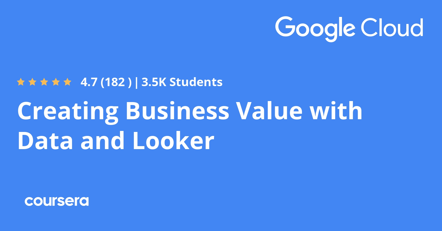 Creating Business Value With Data And Looker Specialization Coursya