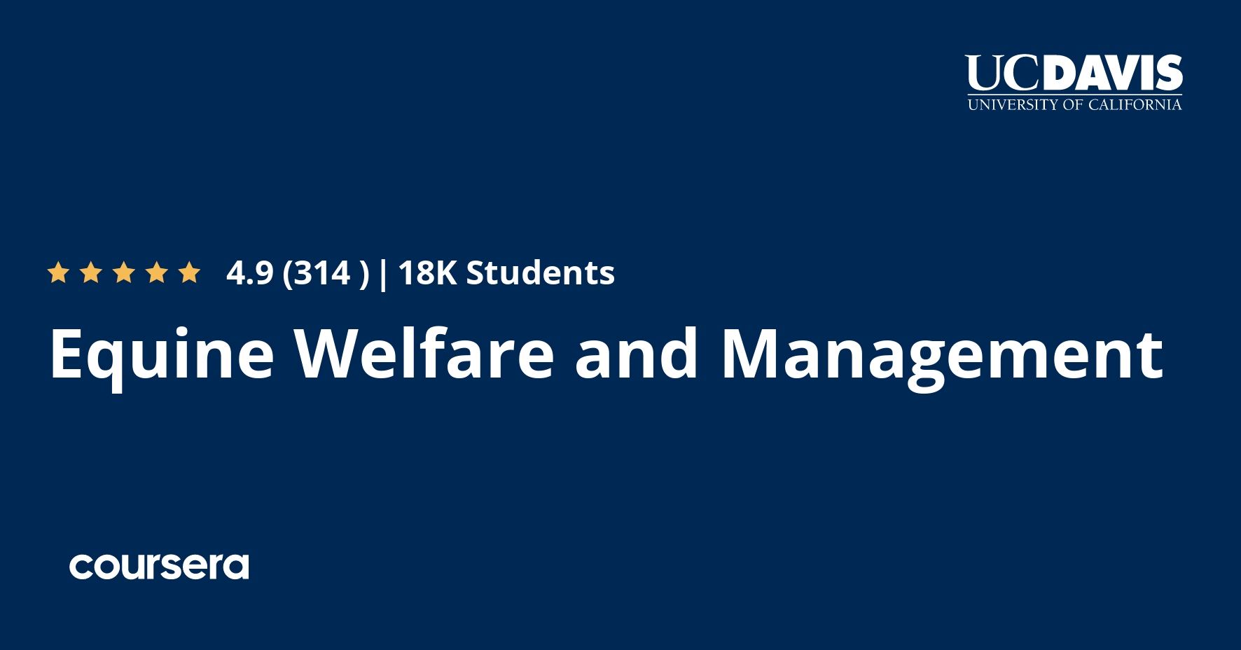 Equine Welfare and Management - Coursya