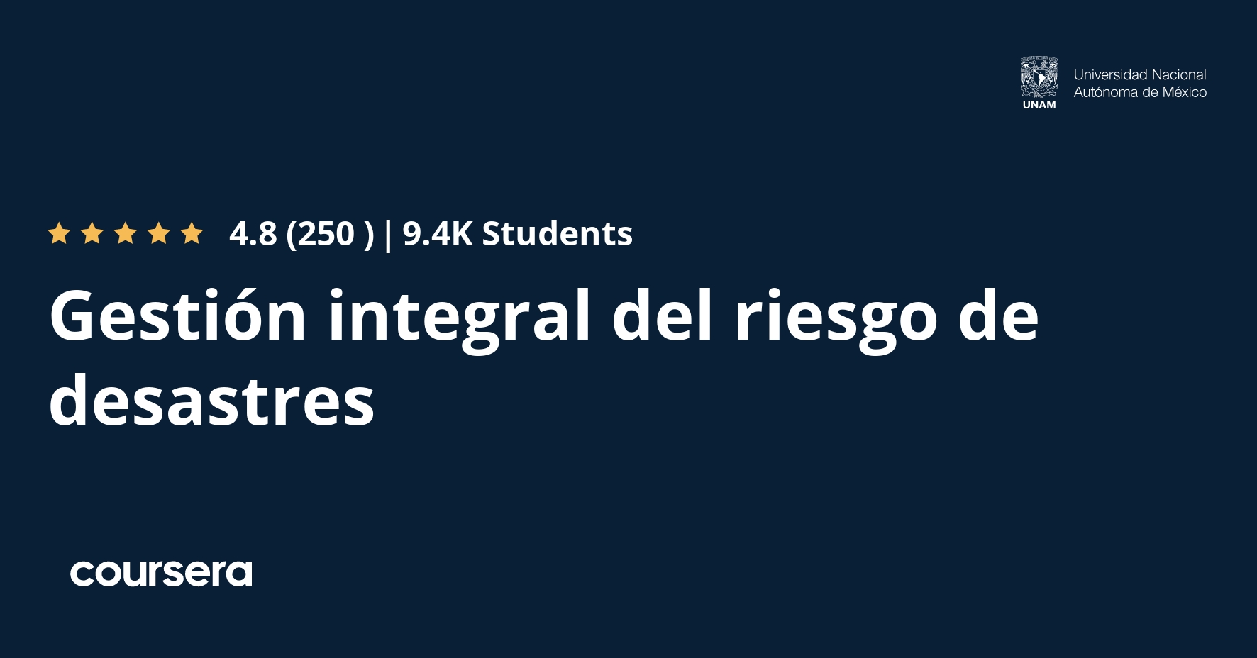 Gestión Integral Del Riesgo De Desastres Coursya 5163