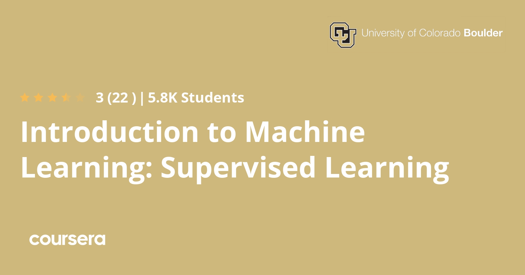 Introduction To Machine Learning: Supervised Learning - Coursya