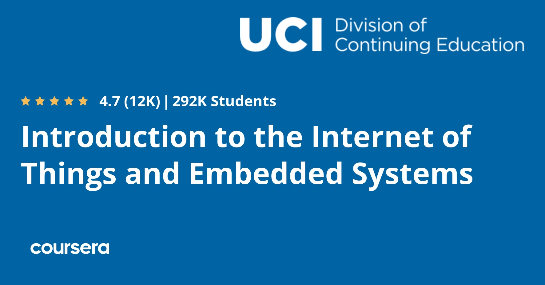 Introduction To The Internet Of Things And Embedded Systems - Coursya