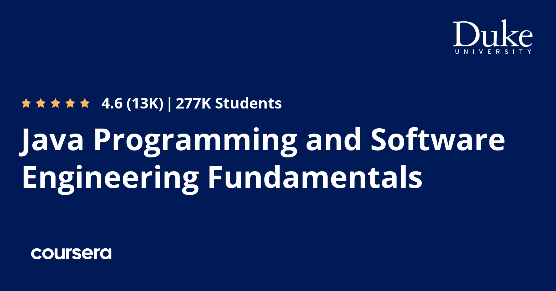 Java Programming And Software Engineering Fundamentals Specialization ...