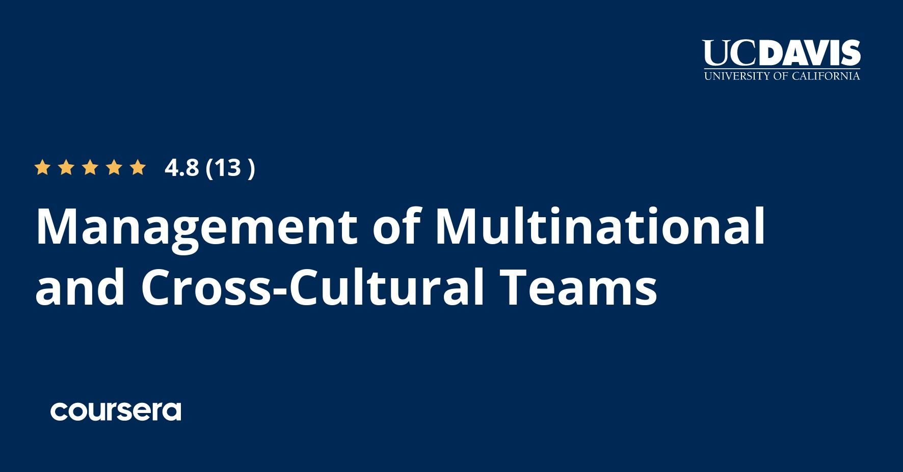 Management of Multinational and Cross-Cultural Teams Specialization