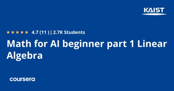 Math for AI beginner part 1 Linear Algebra