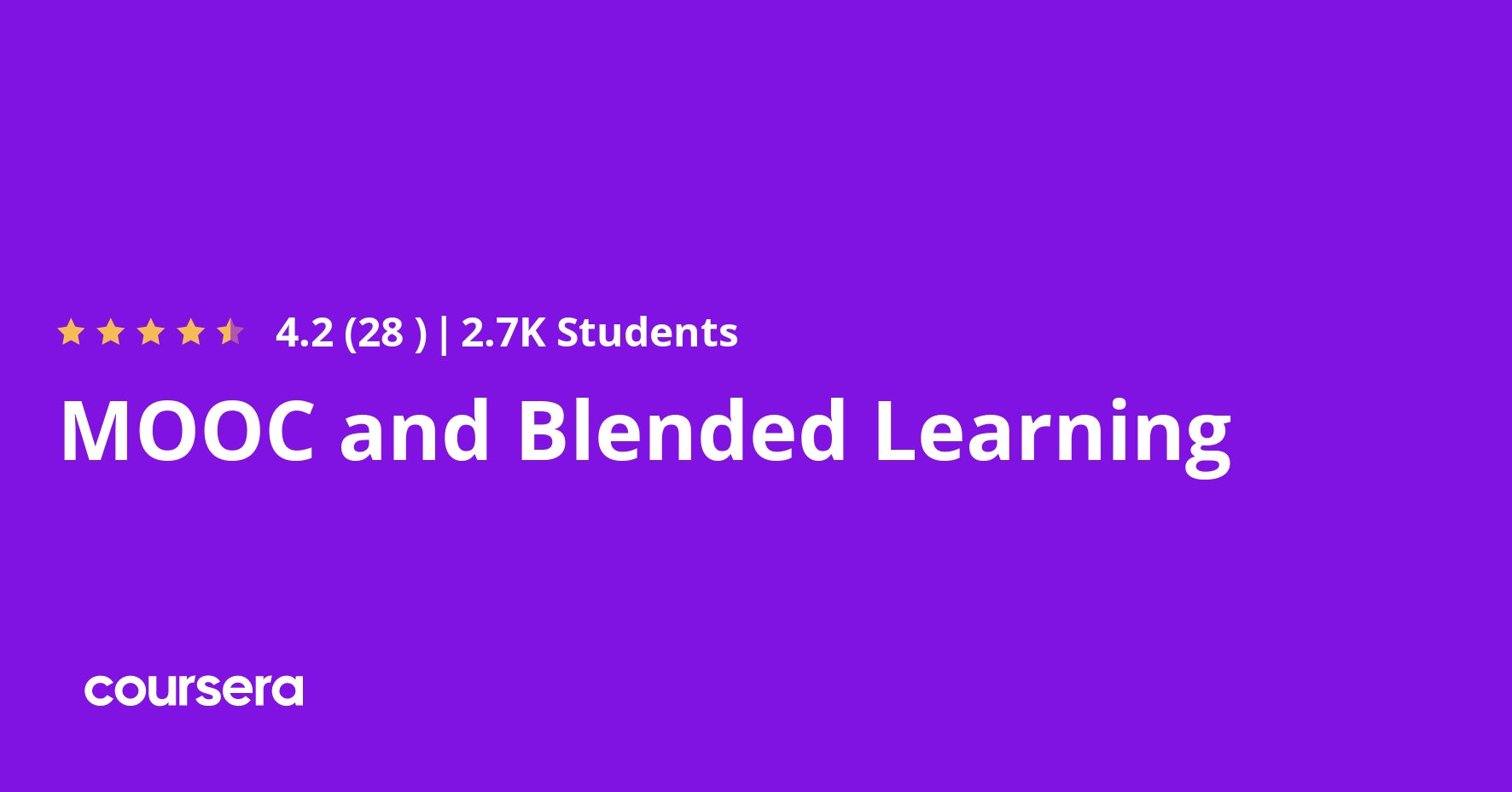 MOOC And Blended Learning - Coursya