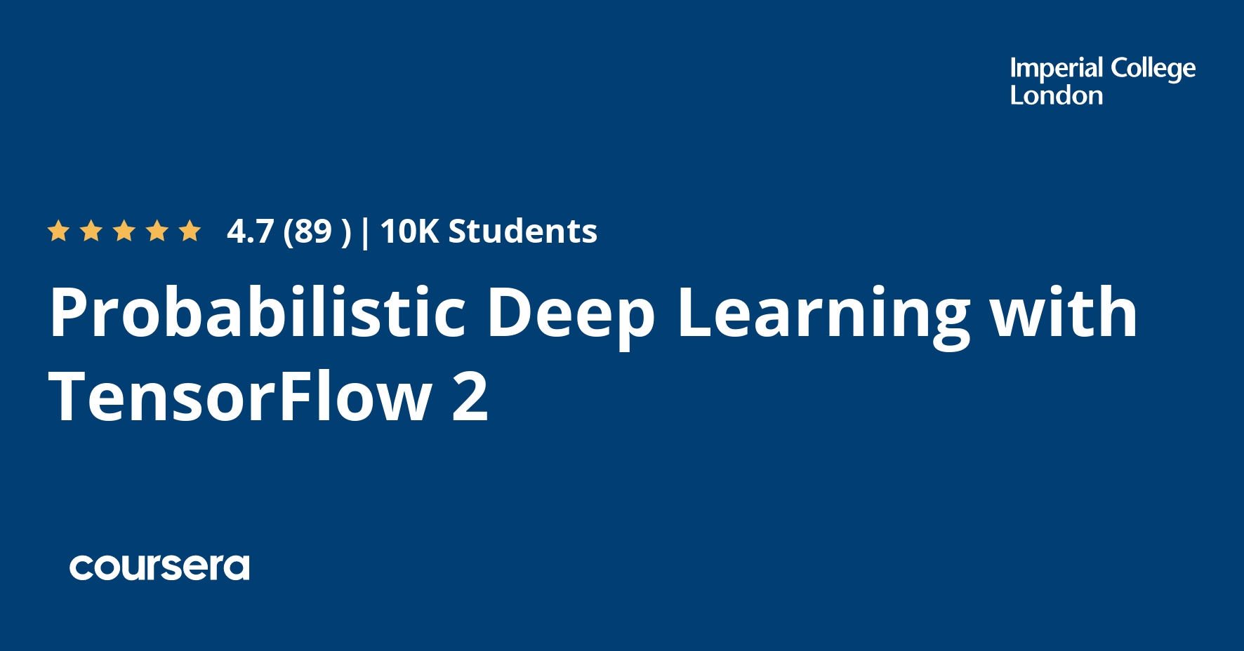 Probabilistic Deep Learning With TensorFlow 2 - Coursya