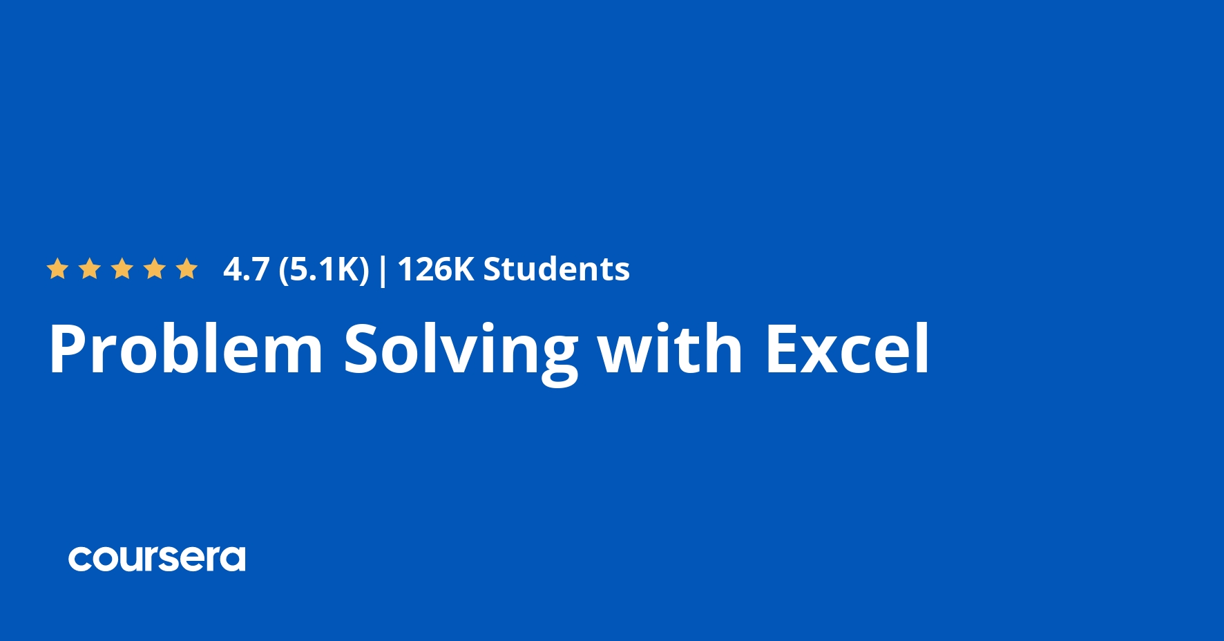 problem solving with excel
