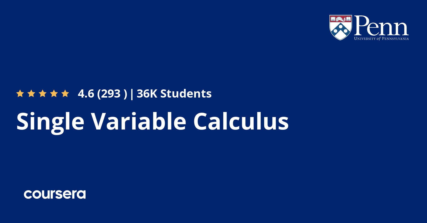 Single Variable Calculus - Coursya