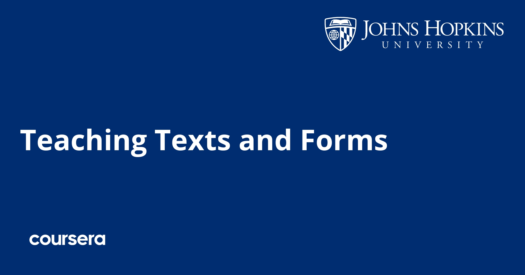 Teaching Texts and Forms