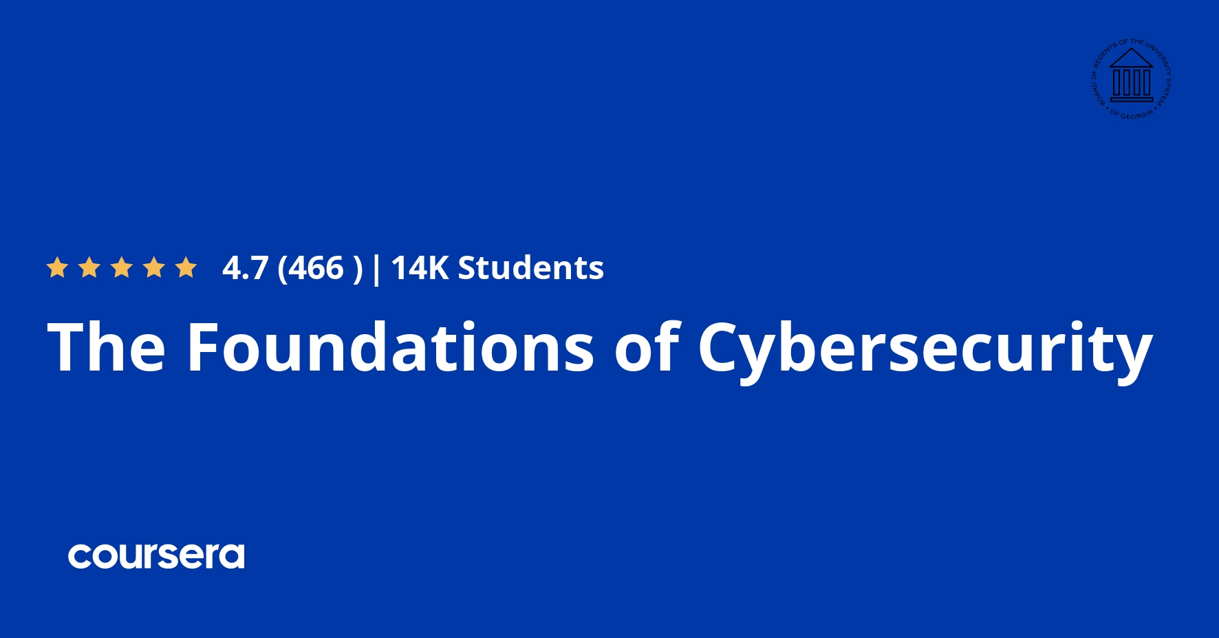 The Foundations of Cybersecurity Coursya