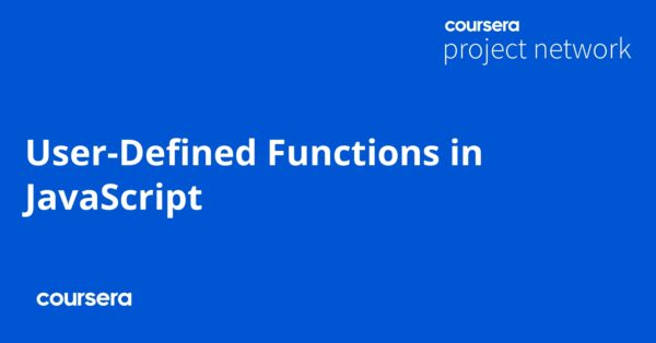 User-Defined Functions in JavaScript