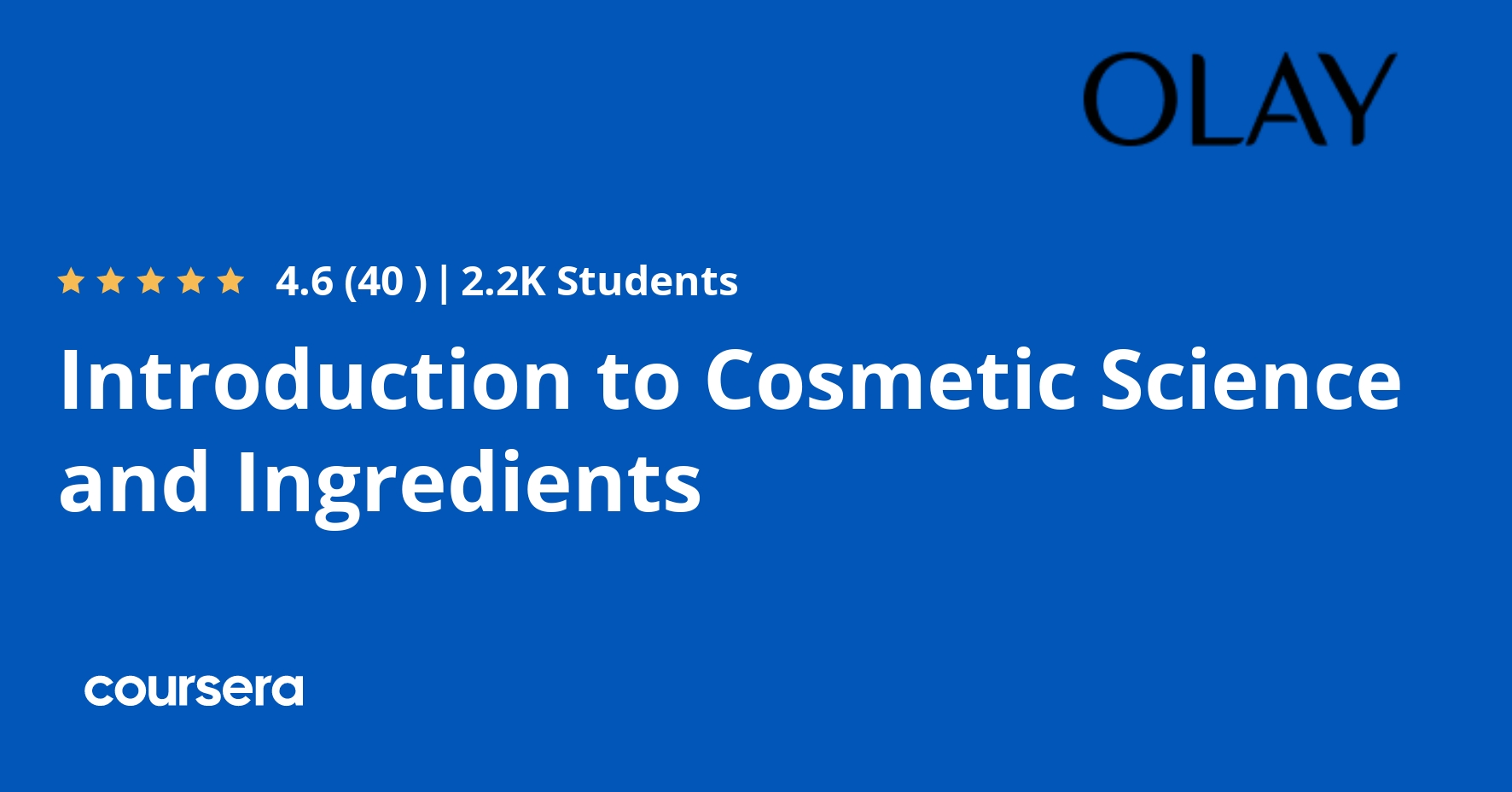 Introduction to Cosmetic Science and Ingredients