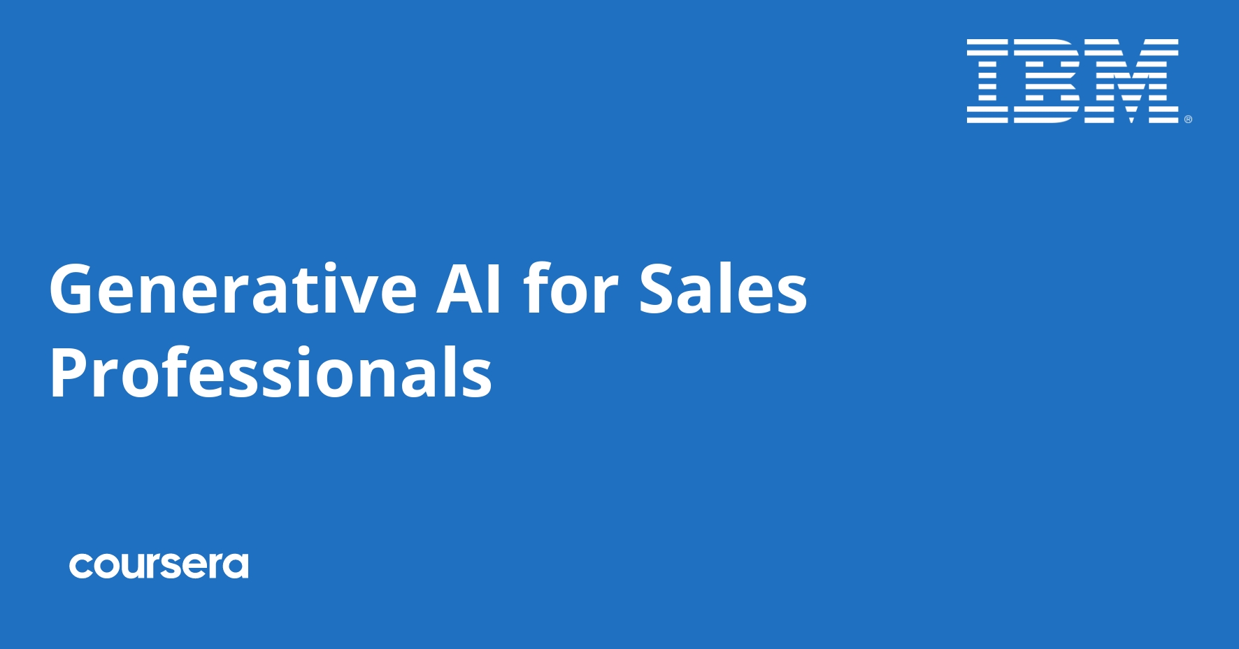Generative AI for Sales Professionals - Coursya