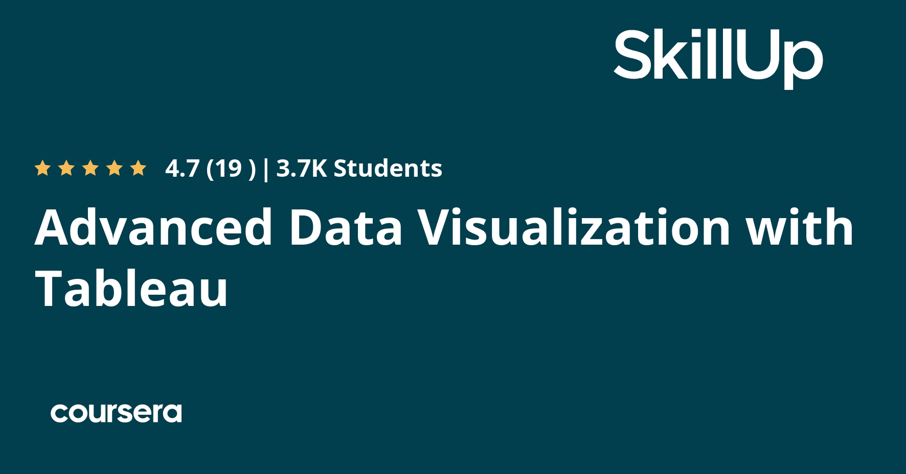 Advanced Data Visualization with Tableau