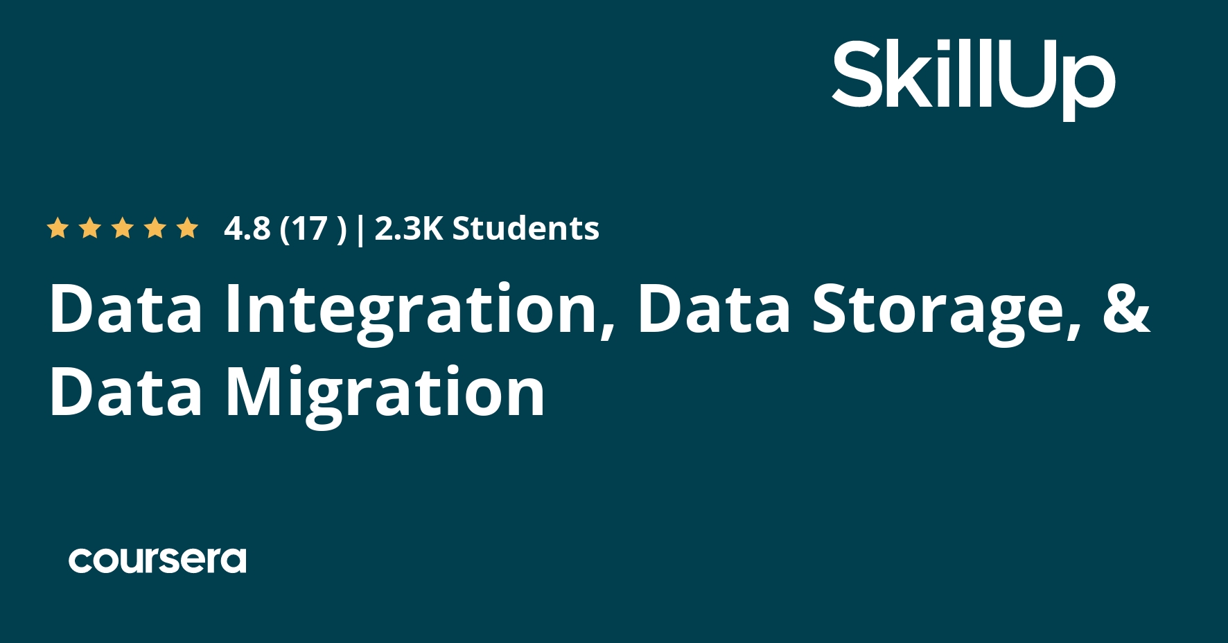 Data Integration, Data Storage, & Data Migration