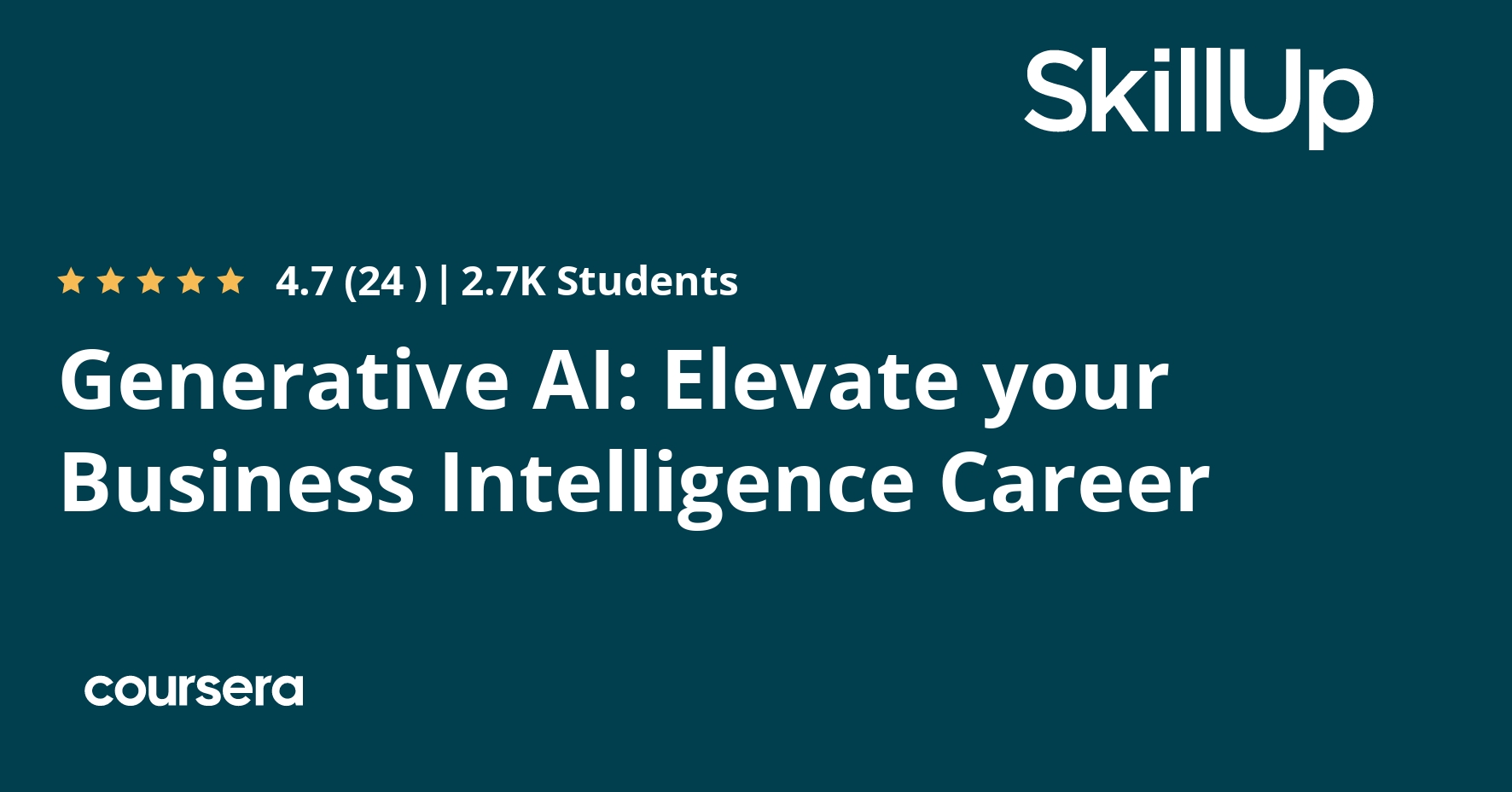Generative AI: Elevate your Business Intelligence Career