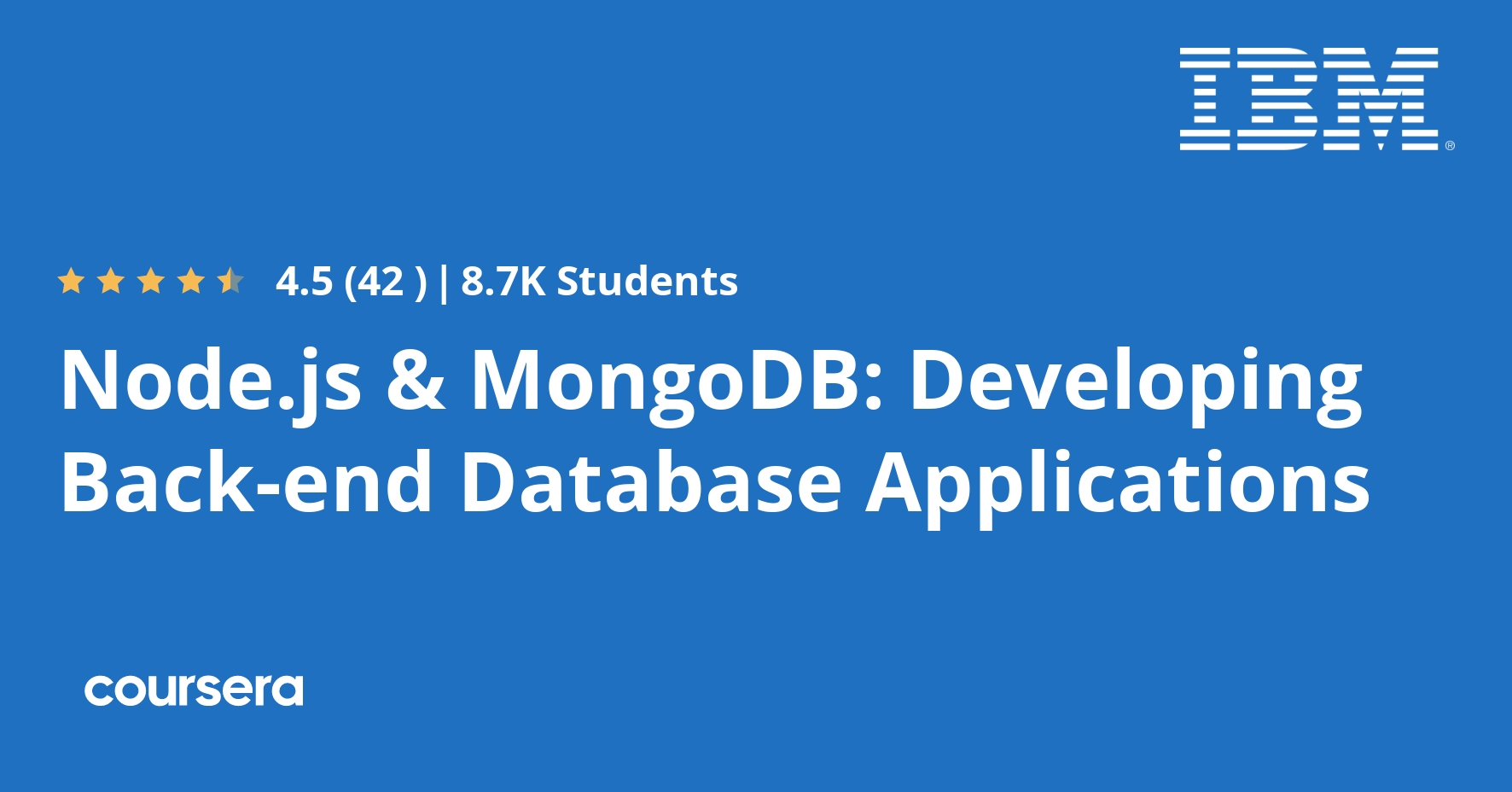 Node.js & MongoDB: Developing Back-end Database Applications