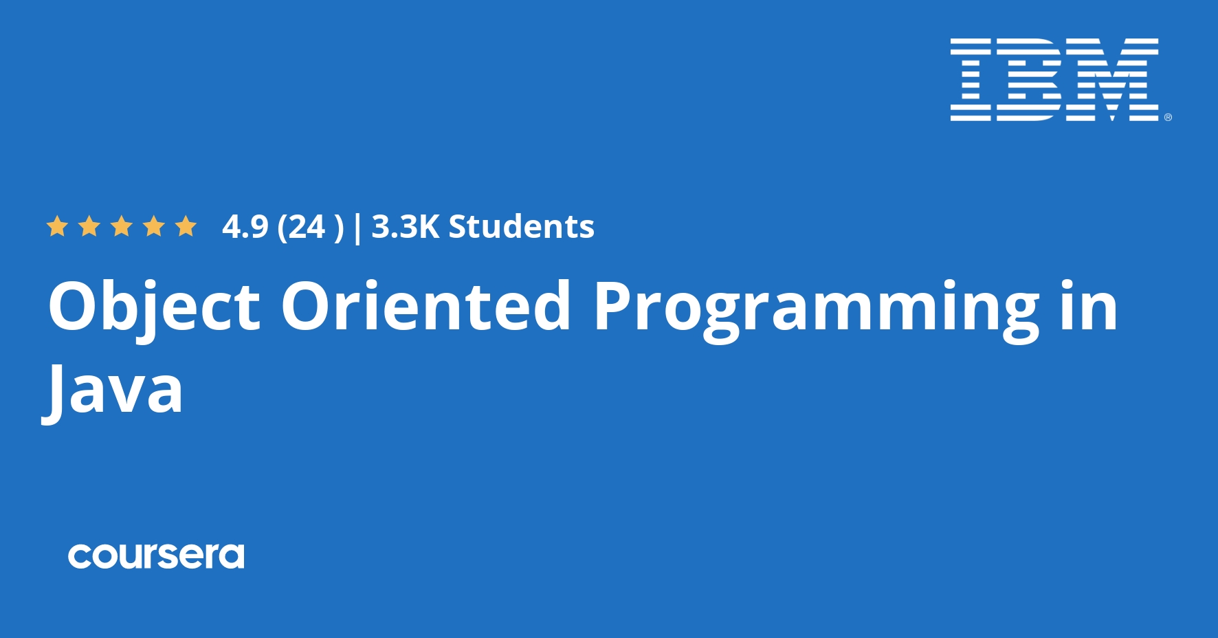 Object Oriented Programming in Java