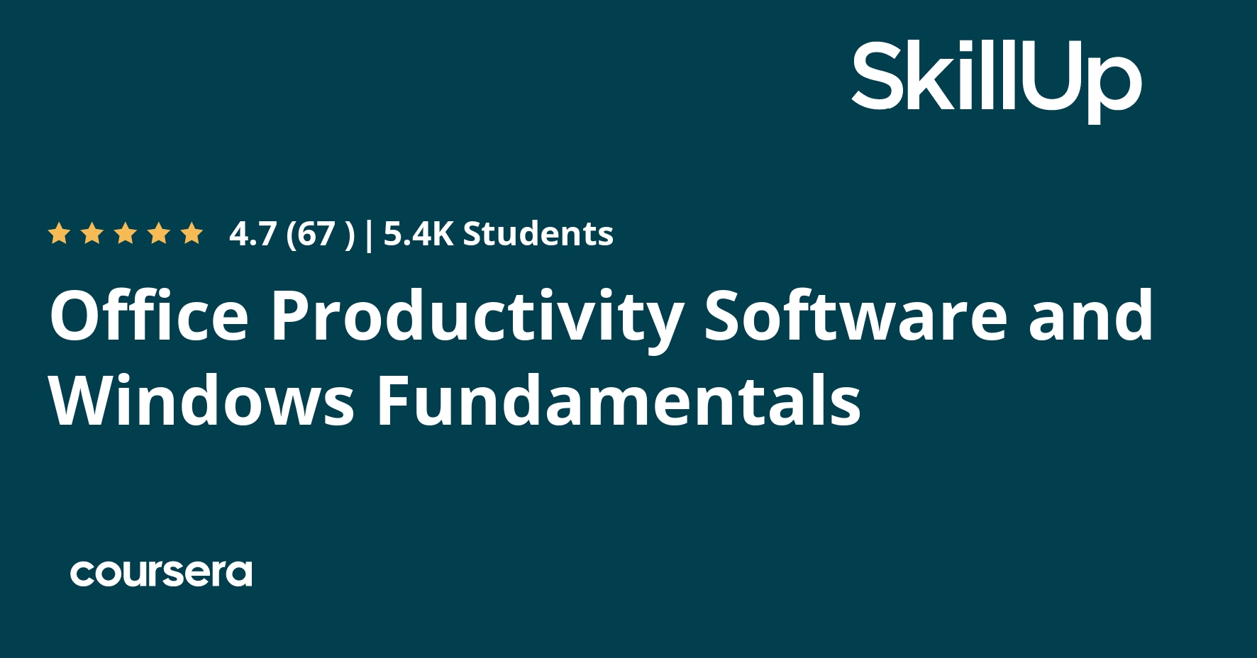 Office Productivity Software and Windows Fundamentals  