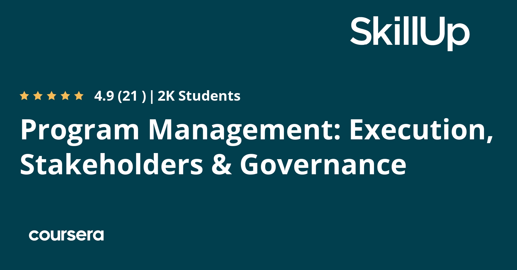 Program Management: Execution, Stakeholders & Governance