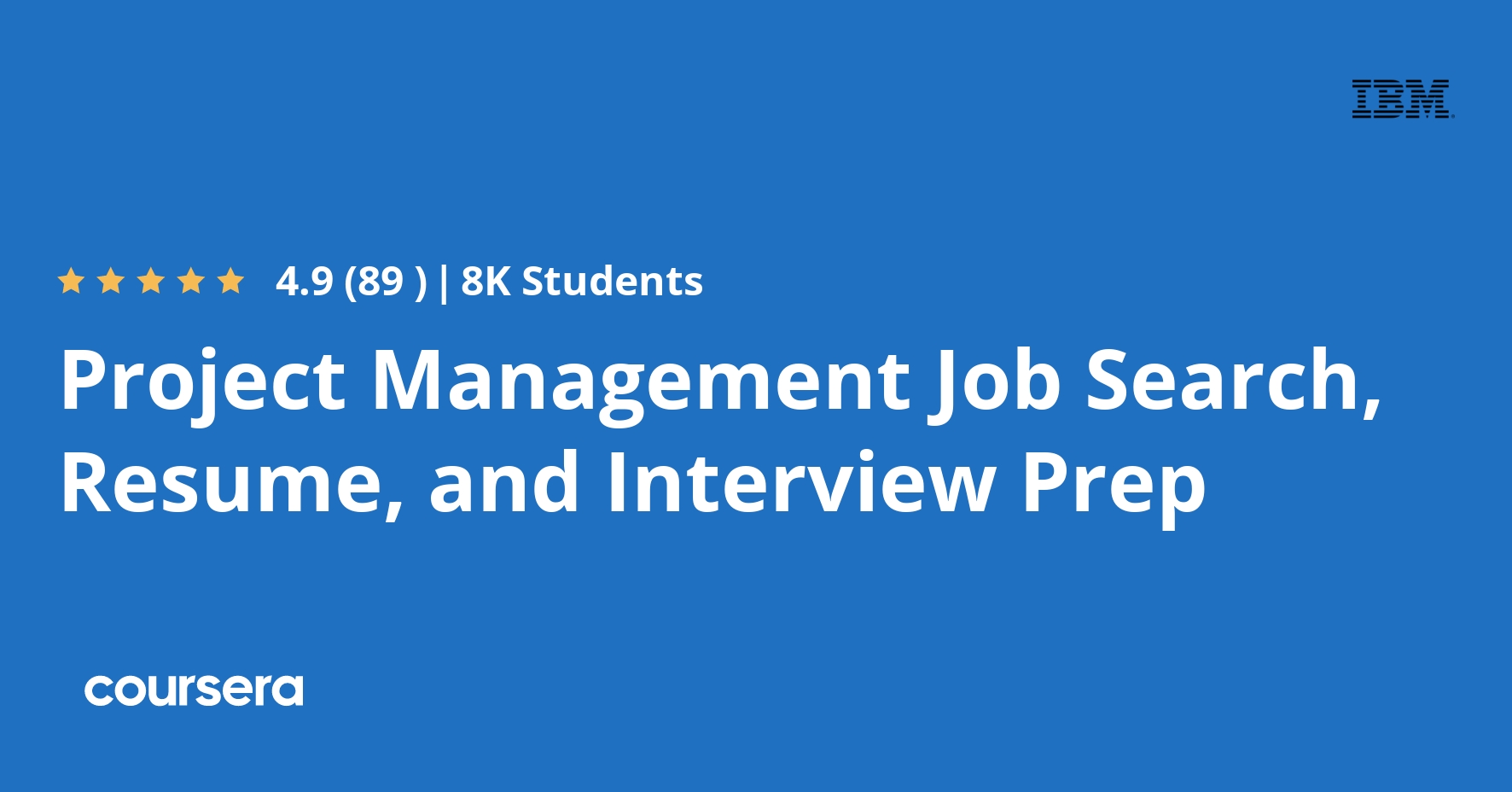 Project Management Job Search, Resume, and Interview Prep