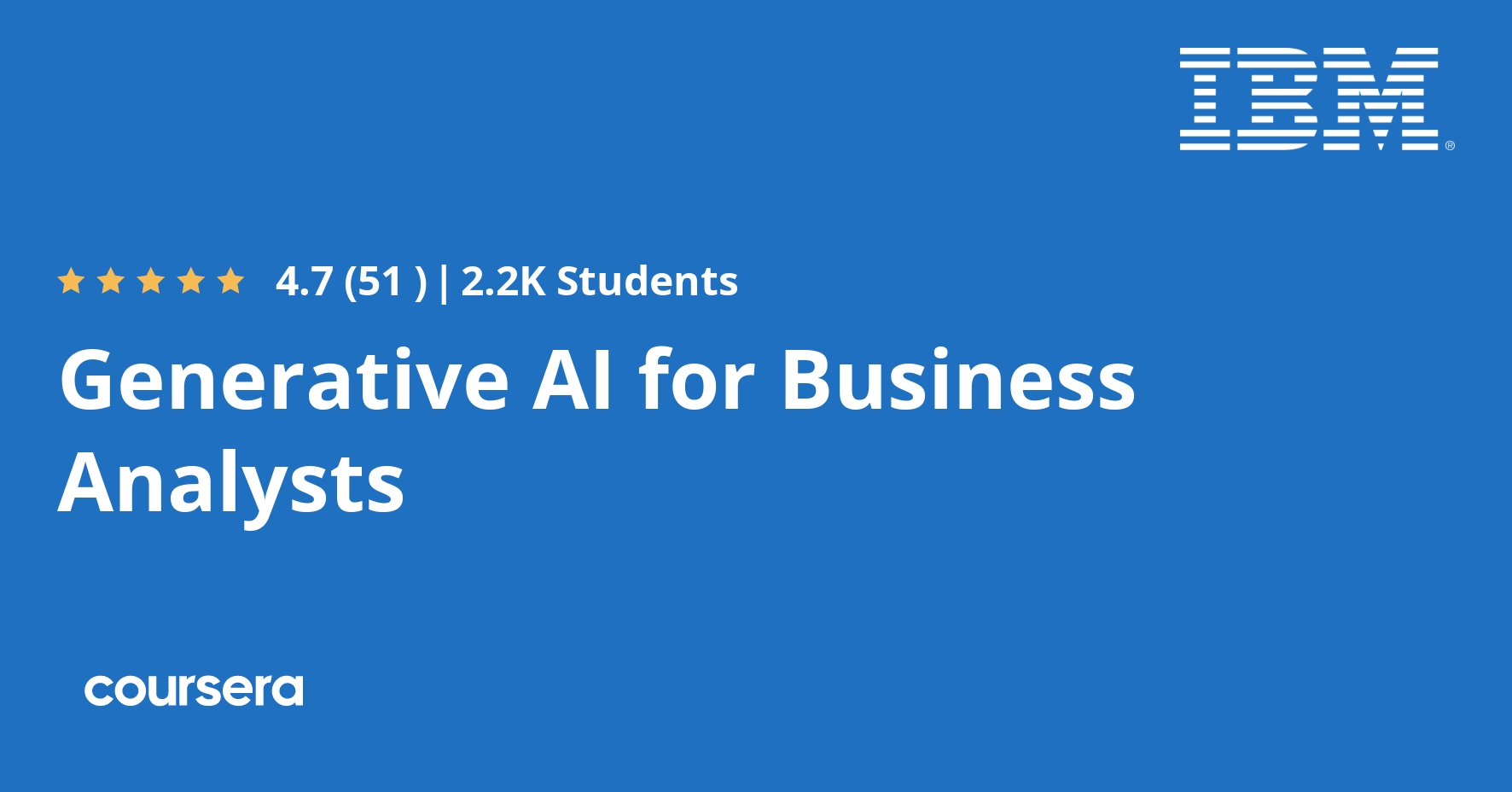 Generative AI for Business Analysts