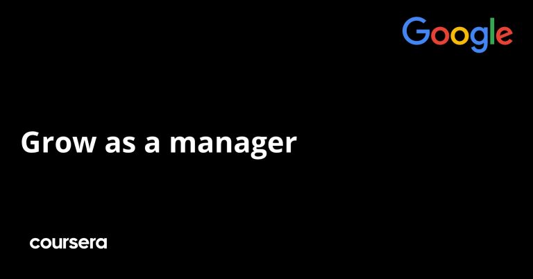 Grow as a Manager