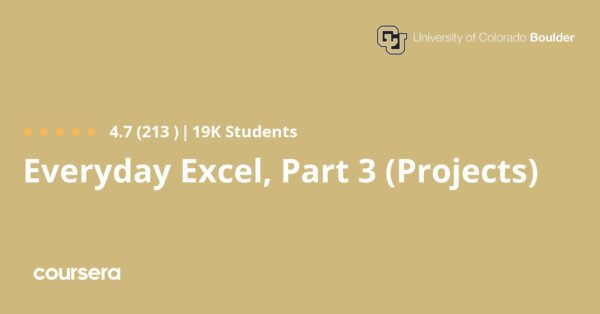 Everyday Excel, Part 3 (Projects)